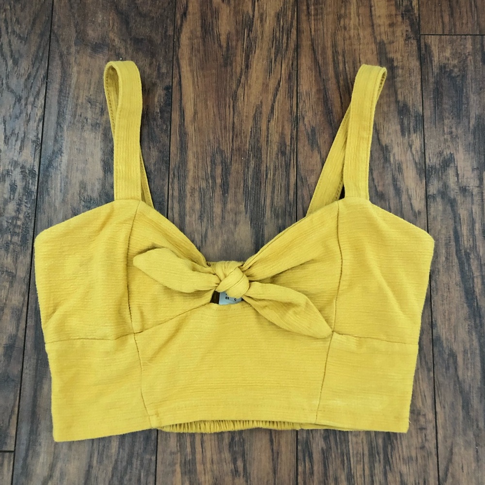 Golden yellow crop top
